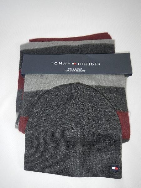 Набір чоловічий: шарф + шапка TOMMY HILFIGER T1378 фото